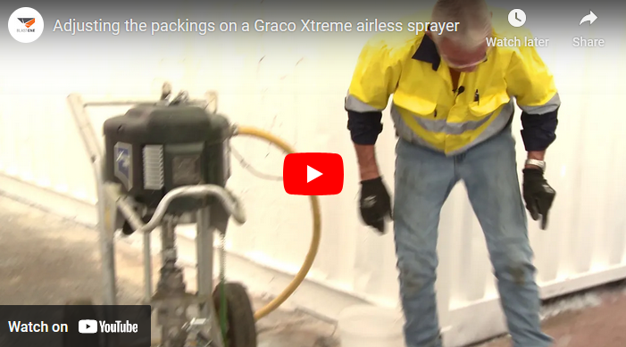 Adjusting The Packings On A Graco Xtreme Airless Sprayer Blast Booths