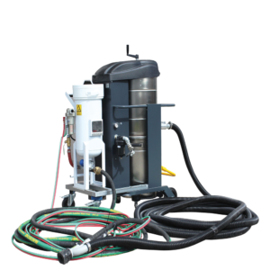 Blast and Vacuum Recovery System for using Virgin Abrasive for sale hire