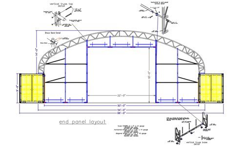 Outdoor Hoop Structure Blast Room